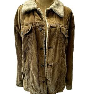 VINTAGE "GAP" Y2K ,Corduroy Jacket, XL ,Tan ,Grunge, 90'S, Western,Woodland